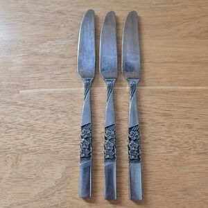Stanley Roberts Estrallita Dinner Knives Set 3 Stainless 8.75" MCM Flatware
